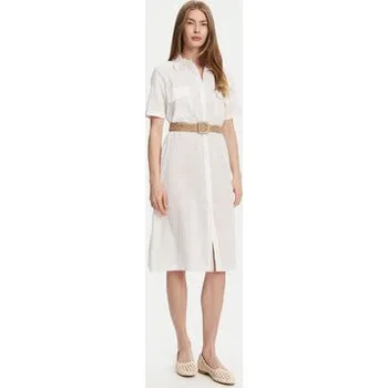 Dámské šaty Selmark Košilové šaty BC133 Bílá Regular Fit M