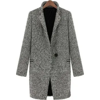 Dámský podzimní kabát šedý XL