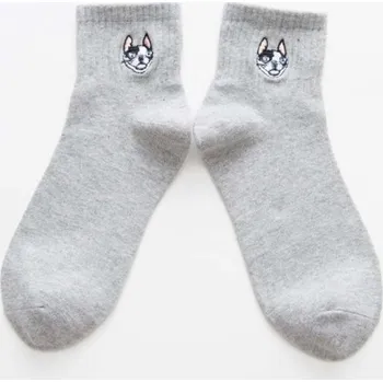 Dámské ponožky Dámské jednobarevné ponožky šedá