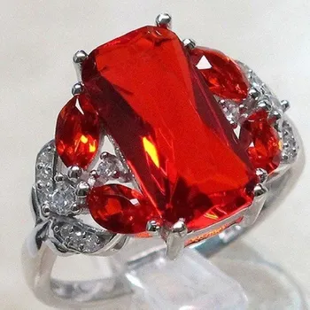 Prsten Dámský prstýnek D2122 červená 7