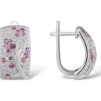 Náušnice Dámské náušnice strom růžová