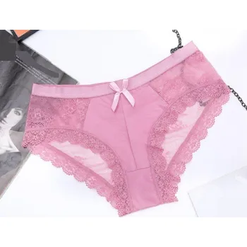 Kalhotky Dámské krajkové kalhotky Paula růžová XXL