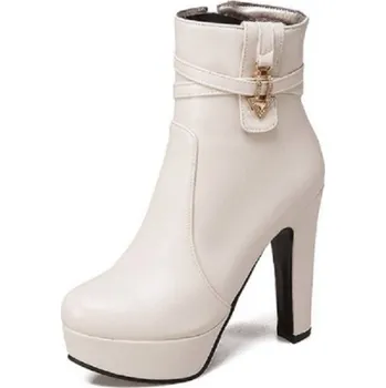 Dámské tenisky Dámské zimní kotníkové boty krémová 40