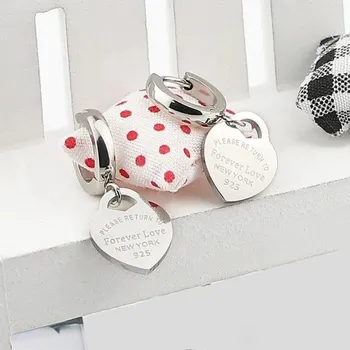 Náušnice Dámské kruhové náušnice se srdci G639 stříbrná