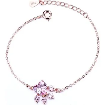 Náramek Dámský řetízkový náramek psí tlapka