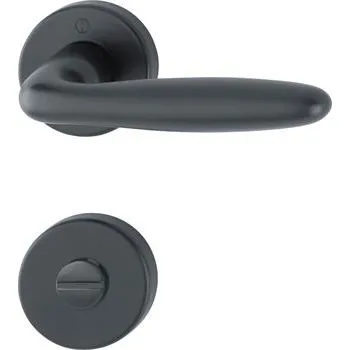 Sada klik VERONA na rozetě WC, 37–47 mm hliník, černá mat