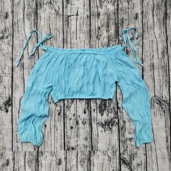 Dámský crop top P988 modrá