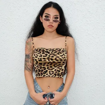 Dámský leopardí crop top A1184 XS