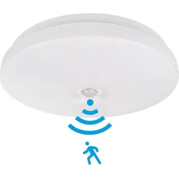 KOUPELNOVÁ LAMPA STROPNÍ LED PANEL STROPNÍ SVÍTIDLO SENZOR POHYBU PIR IP44 2xE27