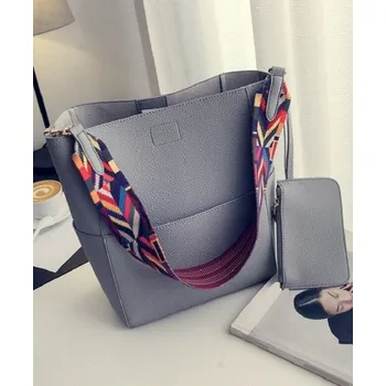 Kabelka Dámská kožená kabelka M1095 šedá