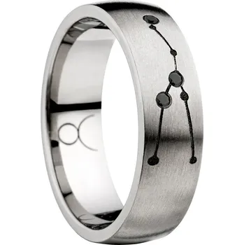 Prsten SWEPOL Titanový prsten ZODIAC, znamení býk - velikost 47 - ZOD-K03-47