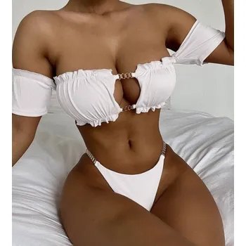 Dámské plavky Dámské bikiny P804 bílá S