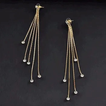 Náušnice Dámské visací náušnice G757 zlatá