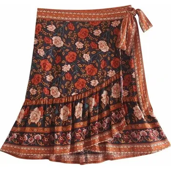 Dámská sukně Dámská zavinovací sukně s růžemi S 2