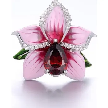 Prsten Dámský prstýnek s květinou D2987 9