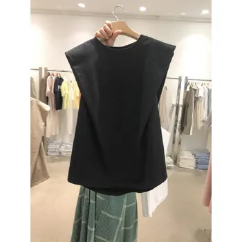 Dámský top bez rukávů B137 černá L