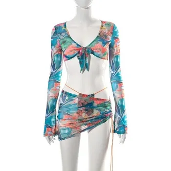 Dámská sukně Dámský crop top a sukně B915 M 5