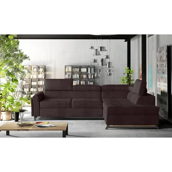 Sedací souprava Rozkládací rohová sedačka CAIRO hnědá