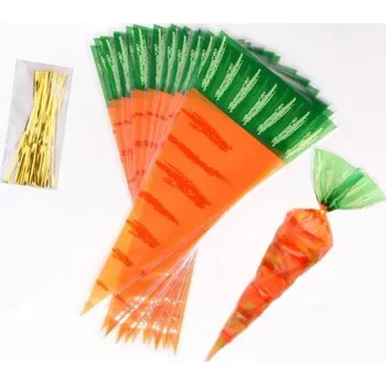 Dárková taška Dárkový sáček ve tvaru mrkve 20 ks