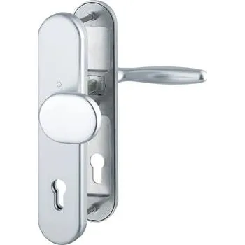 Dveřní kování Bezpečnostní sada VERONA, klika-koule, PZ 92 mm, 67-72, hliník, F1 stříbrná