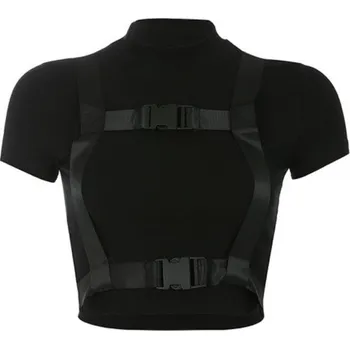 Dámský crop top s popruhy M