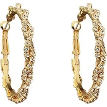 Náušnice Dámské kruhové náušnice se zirkony G1496