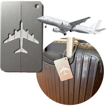 IDENTIFIKAČNÍ ŠTÍTEK NA ZAVAZADLO Přívěsek na Kufr Adresář Stříbrný Šedý