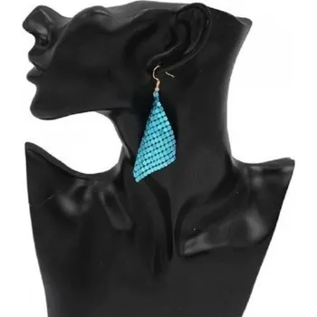 Náušnice Dámské visací náušnice G1189 modrá