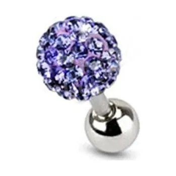 Náušnice Dámské peckové náušnice G547 fialová 3 mm