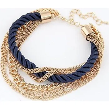 Náramek Dámský vícevrstvý náramek H461 modrá