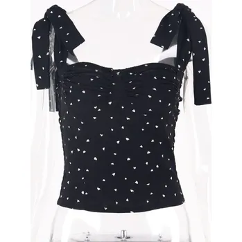 Dámský puntíkatý top S