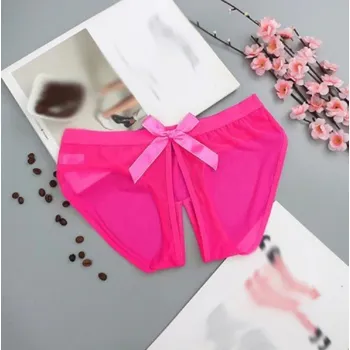 Kalhotky Dámské sexy kalhotky s otvorem růžová