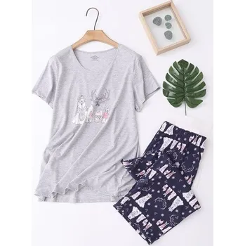 Dámské pyžamo Dámské pyžamo P2889 šedá S