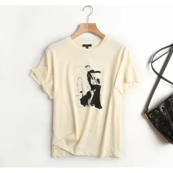 Dámské tričko Dámské tričko s potiskem B271 béžova M