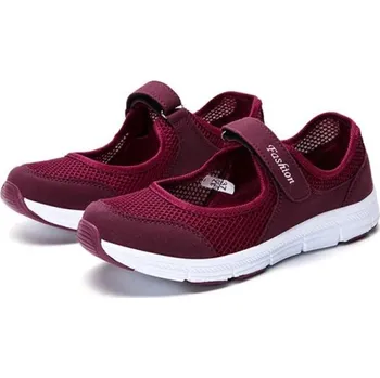 Dámské sandále Dámské letní boty na suchý zip vínová 35