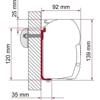 Příslušenství ke karavanu Univerzální adaptér S 120 na markýzy Fiamma F45