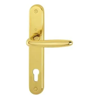 Stavebniny HOPPE kování ROISSY, interiér. klika-klika, mosaz-F71 leštěná, dl. štítek, PZ