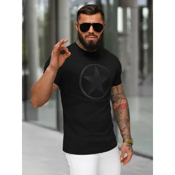 Pánské tričko Ozonee Pánské tričko s krátkým rukávem Tuitamag černá M