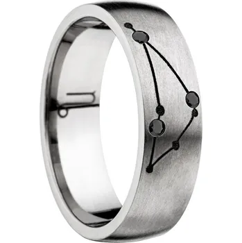 Prsten SWEPOL Titanový prsten ZODIAC, znamení kozoroh - velikost 48 - ZOD-K04-48