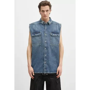 Dámská vesta Džínová vesta Rick Owens DRKSHDW Tommy Jumbo Outershirt, L, modrá, 55X