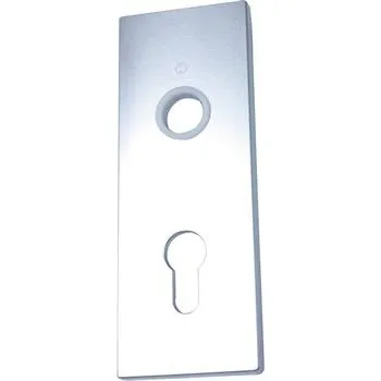 Výklopná vrata - krátký štítek, 58 x 157 mm, PZ 60 mm, stříbrný elox