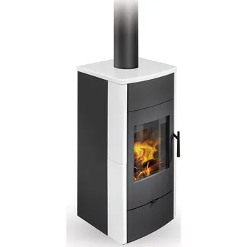 Krbová kamna Romotop ESPERA 01 keramika - krbová kamna s teplovodním výměníkem a dvojitým prosklením Glazura: 63360 - Smetanová s pig. Dotace SUPERKOMÍNY | Dodatečný bonus k nákupu