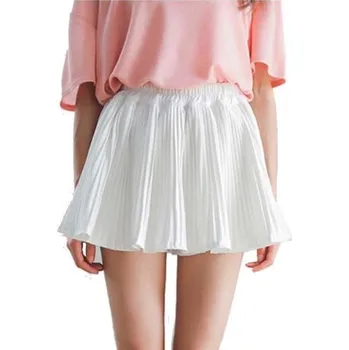 Dámská sukně Dámská skládaná mini sukně bílá M
