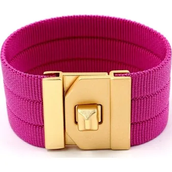 Náramek Dámský široký náramek H290 tmavě růžová