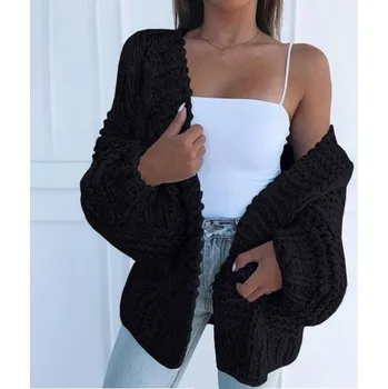 Dámský pletený cardigan G411 černá XL