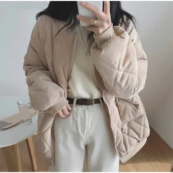 Dámská zimní bunda P1655 béžova XS