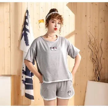 Dámské noční prádlo Dámské pyžamo P2650 šedá S