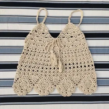 Dámský pletený top P645 béžova M