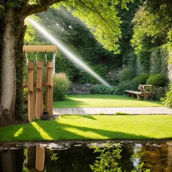 Zahradní dekorace BAF Bambusová větrná zvonkohra II. 48 cm