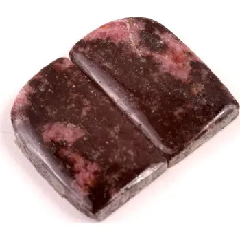 Přírodní kámen Kabošony páry Rhodonit č.P624 (24x14x5mm)